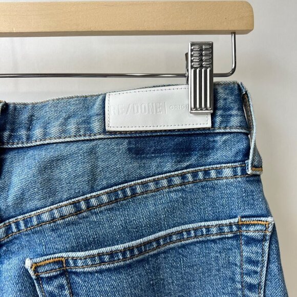 Re/done High rise ankle crop jeans, medium blue, Size 26, L69 - Picture 9 of 13